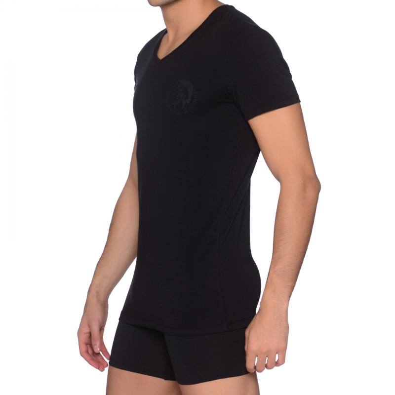 Diesel_V-Neck T-Shirt_schwarz_2