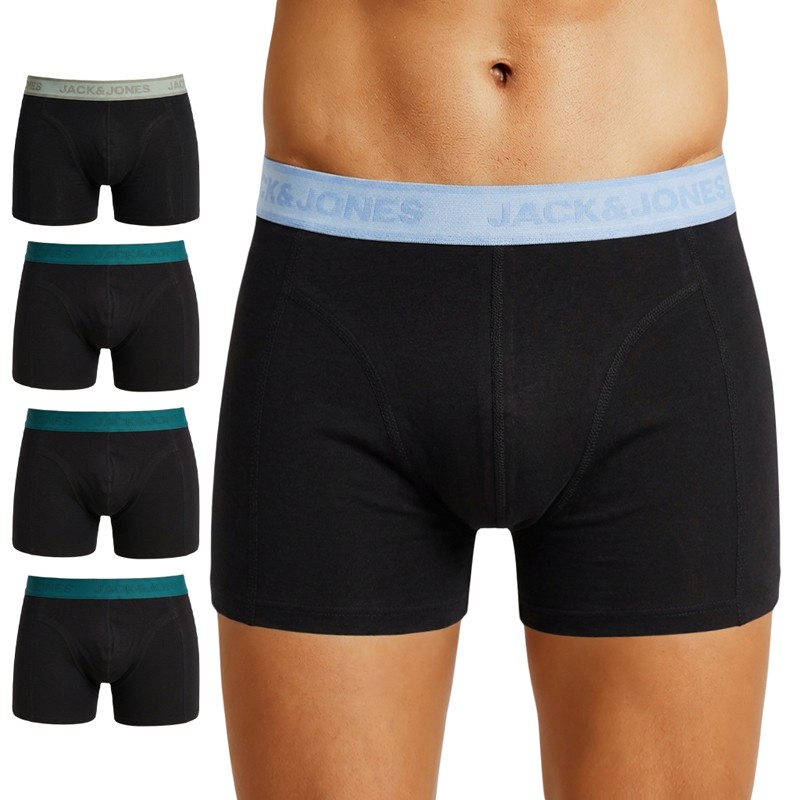 Jack & Jones 5-er Set Trunks Hellbau Hellgrau Petrol