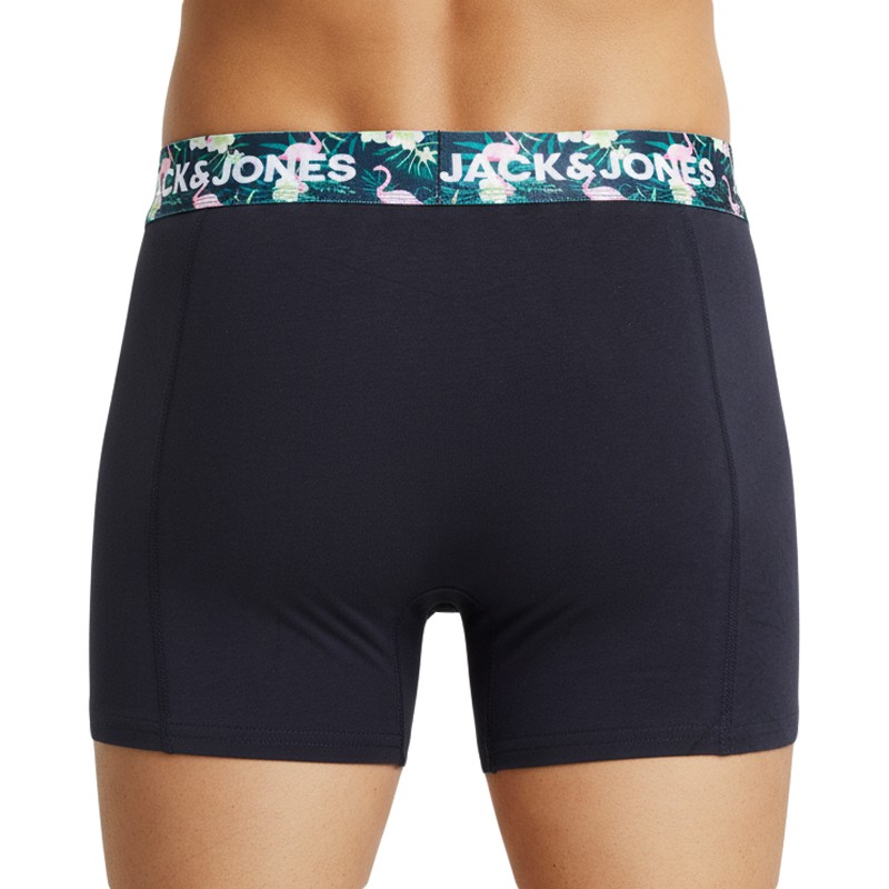 Jack & Jones 3-er Set Trunks Schwarz Jacflamingo