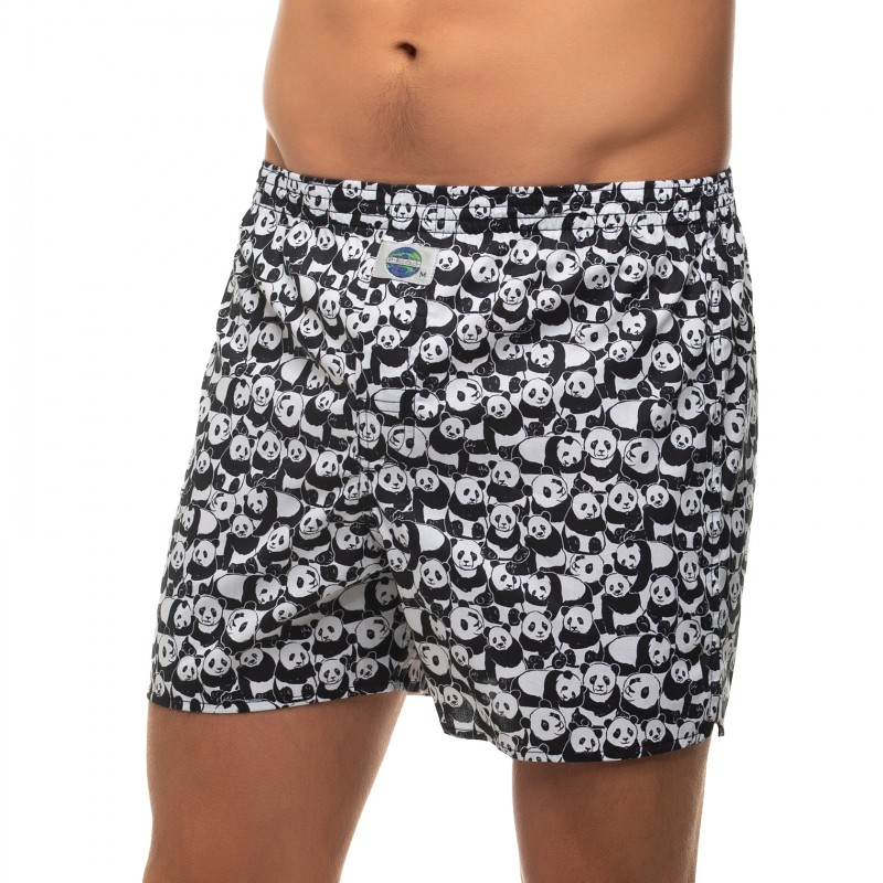 Boxerman_Herrenunterwäsche_D.E.A.LInternational_Boxershorts_Schwarz Weiß Panda