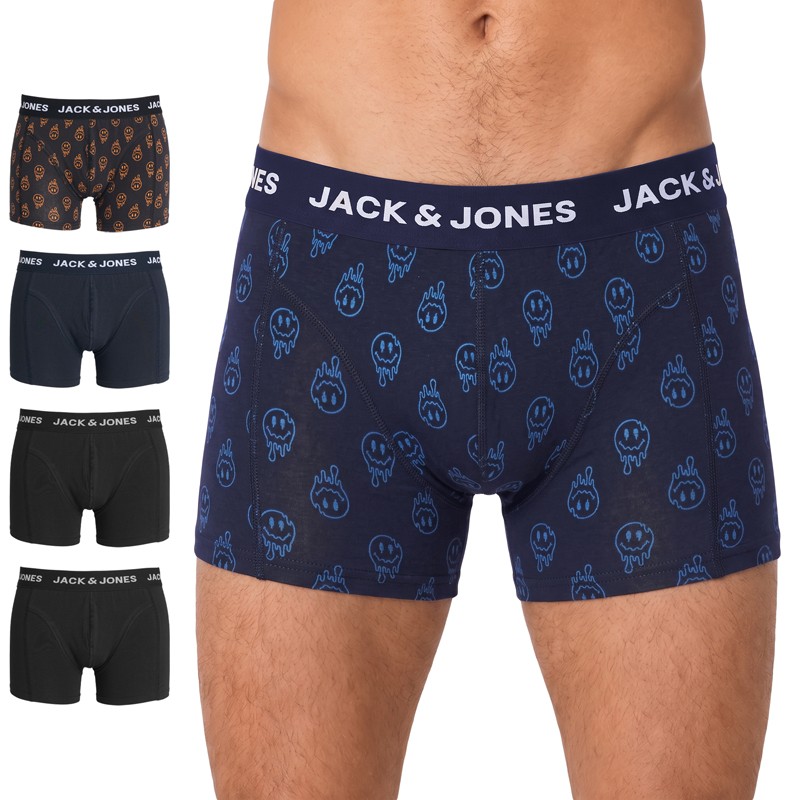 Jack & Jones 5-er Set Trunks Dunkelblau Schwarz verschiedene Muster