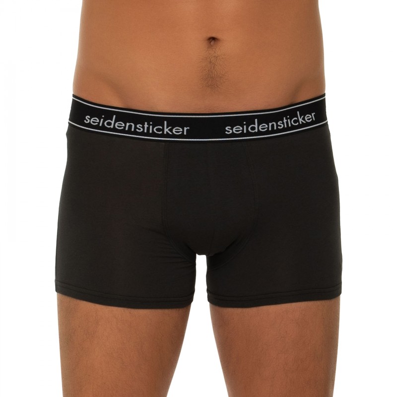 Boxerman_Herrenunterwäsche_Boxershorts_Seidensticker_3-er Set_Trunks_Schwarz