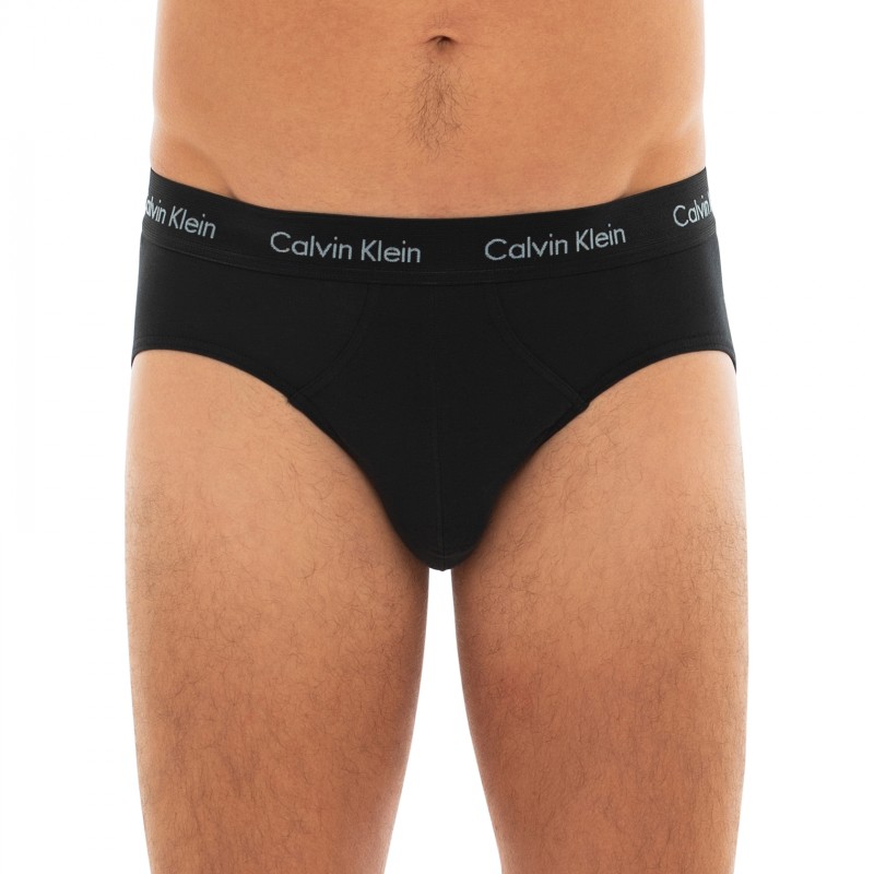 CalvinKlein_3-erSet_HipBriefs_Schwarz_mitverschiedenfarbigemWebbund