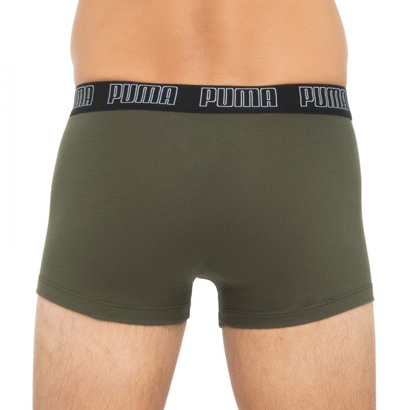 Boxerman_Herrenunterwäsche_Puma_2-er Set_Basic Trunks_Schwarz & Khaki