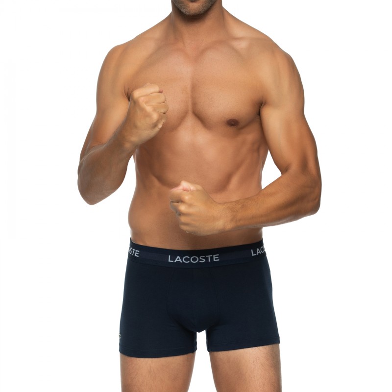 Boxerman_Herrenunterwäsche_Boxershorts_Lacoste_3-er Set_Trunks_Dunkelblau
