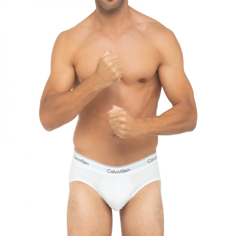 Boxerman_Herrenunterwäsche_Calvin Klein_3-er Set_Slips_Grau Weiß & Schwarz