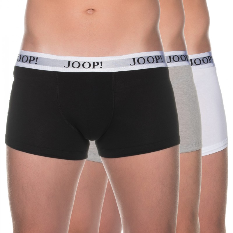 Joop!_3-er Set_Trunks_Schwarz Hellgrau Weiß