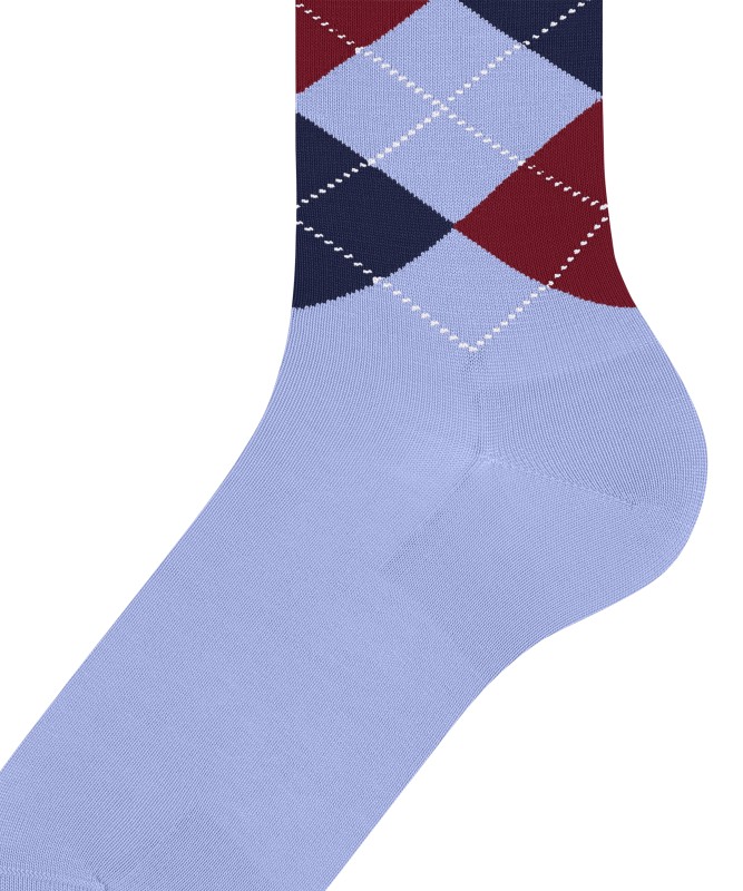 Burlington_Socken_Hellblau_mitArgyle-Muster