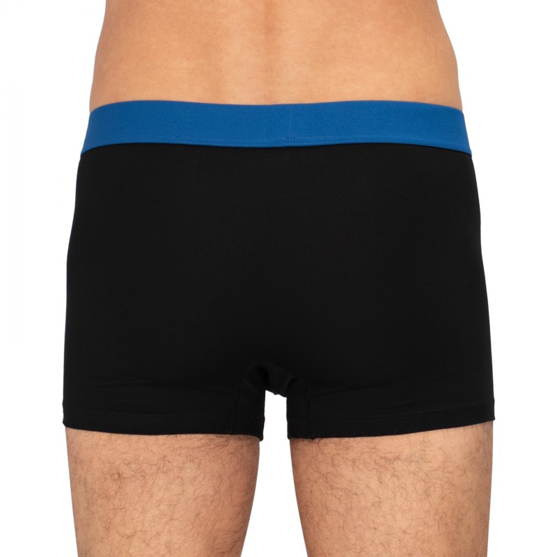 Schiesser_3-erSet_Trunks_Schwarz_mitverschiedenfarbigemWebbund