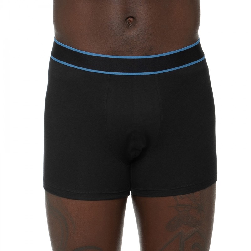 Boxerman_Herrenunterwäsche_Boxershorts_Schiesser_3-er Set_Trunks_Schwarz