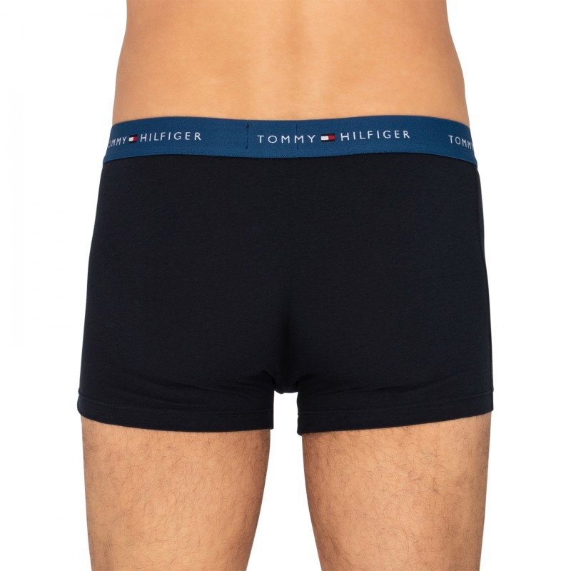 Tommy Hilfiger 3-er Set Trunks Blau mit verschiedenfarbigem Webbund
