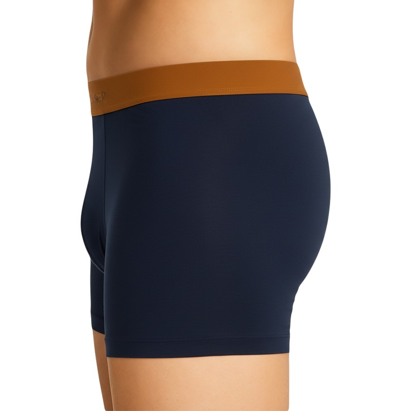 Schiesser_2-erSet_Trunks_Dunkelblau_mit_verschiedenfarbigem_Webbund