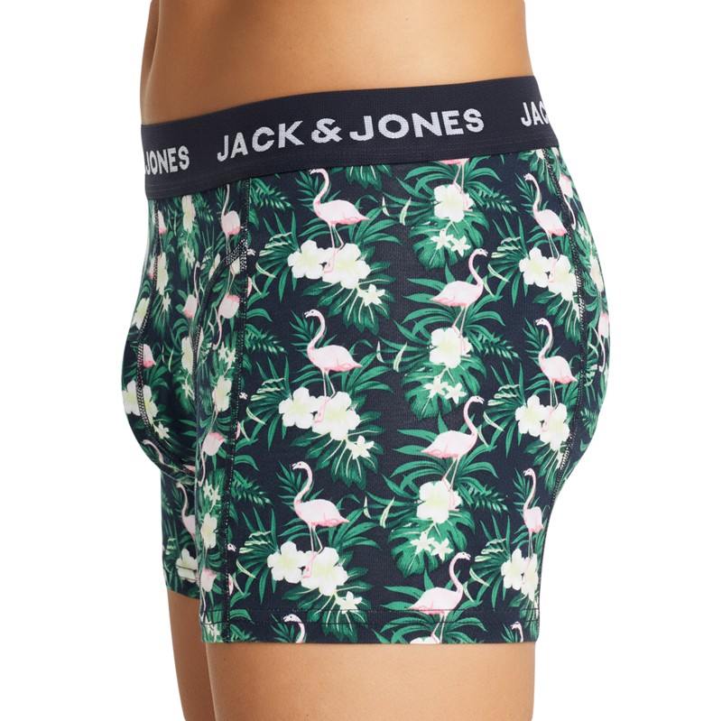 Jack & Jones 3-er Set Trunks Schwarz Jacflamingo