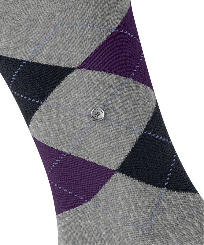 Burlington_Socken_Grau_mitArgyle-Muster
