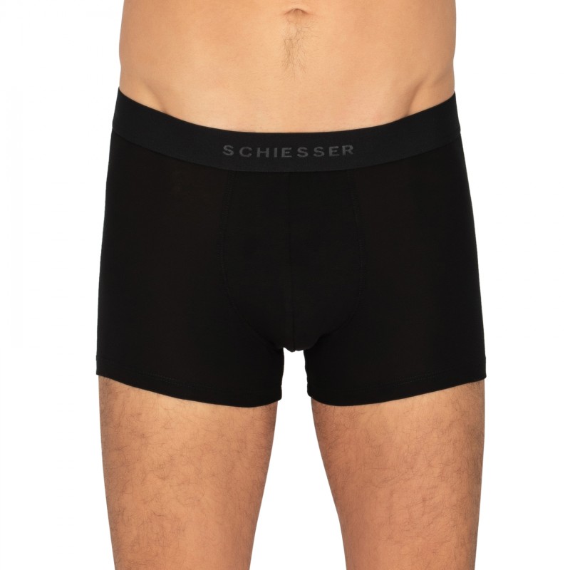 Schiesser_3-erSet_Shorts_Schwarz&Grau_mitMuster