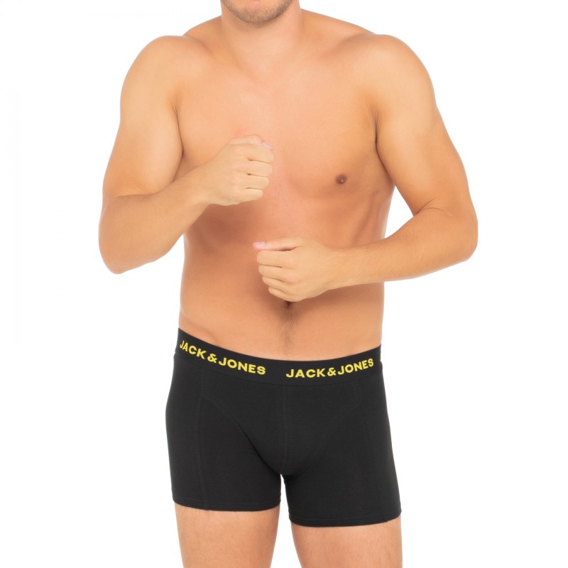 Jack & Jones_3-er Set_Trunks_Schwarz_mit Totenkopf