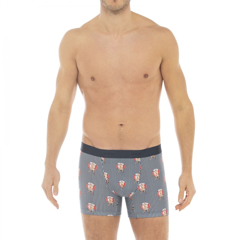 Mey_Long Shorty_Blau&Weiß_gestreift