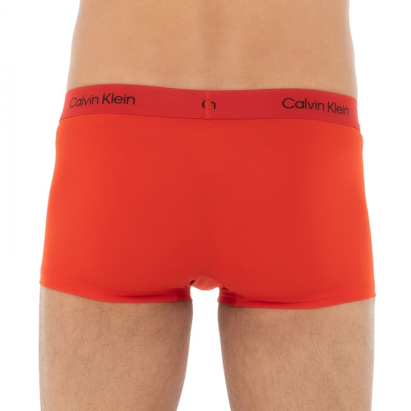 CalvinKlein_3-erSet_Trunks_Schwarz&Rot_gemustert
