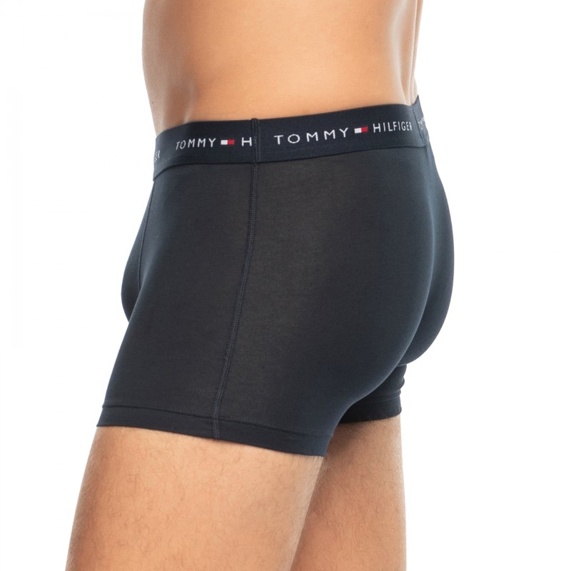 TommyHilfiger_3-erSet_Trunks_Blau&Khaki_mitverschiedenfarbigemWebbund