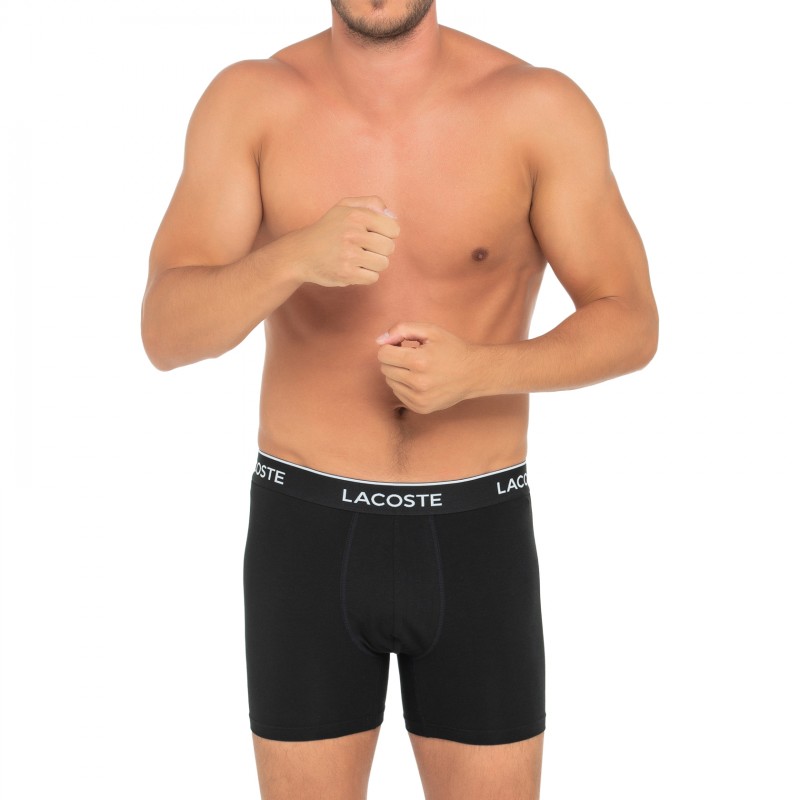 Boxerman_Herrenunterwäsche_Boxershorts_Lacoste_3-er Set_Trunks_Schwarz