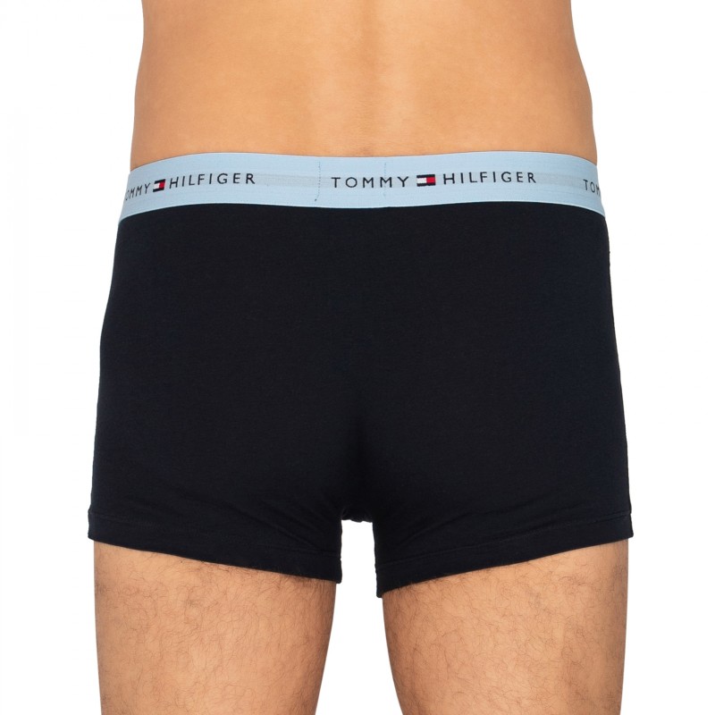 Tommy Hilfiger 3-er Set Trunks Blau mit verschiedenfarbigem Webbund