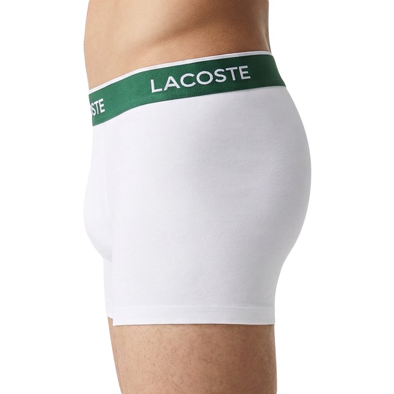 Lacoste 3-er Set Trunks weiß grünem Bund