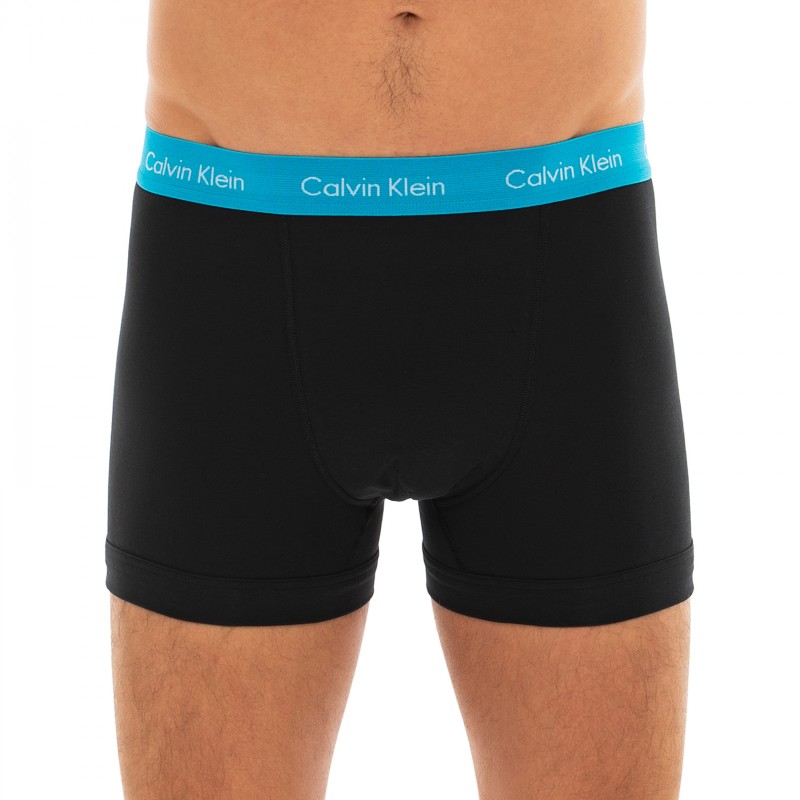 CalvinKlein_3-erSet_Trunks_Schwarz_verschiedenfarbigerWebbund