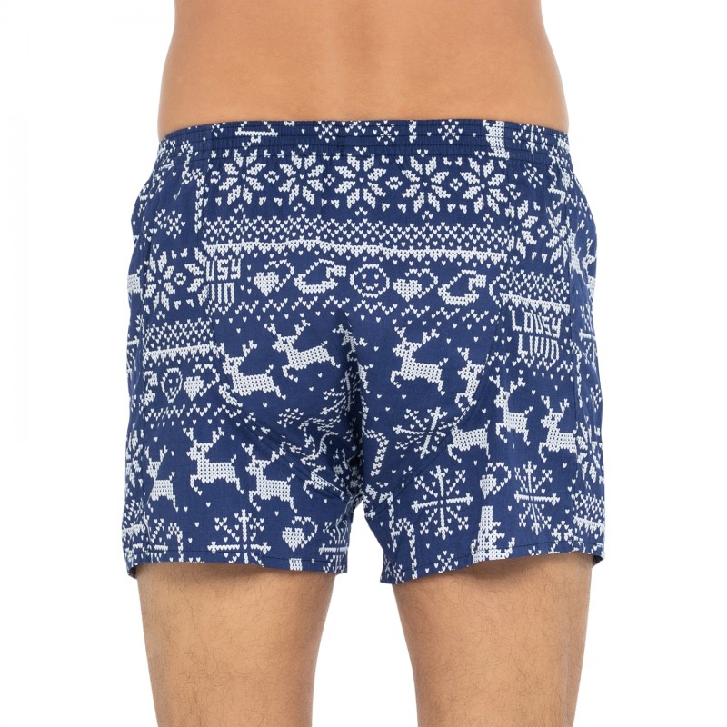 LousyLivin_2-erSet_Boxershorts_Blau&Rot_mitweihnachtlichemAll-Over PrintLousyLivin_2-erSet_Boxershorts_Blau&Rot_mitweihnachtlichemAll-Over Print