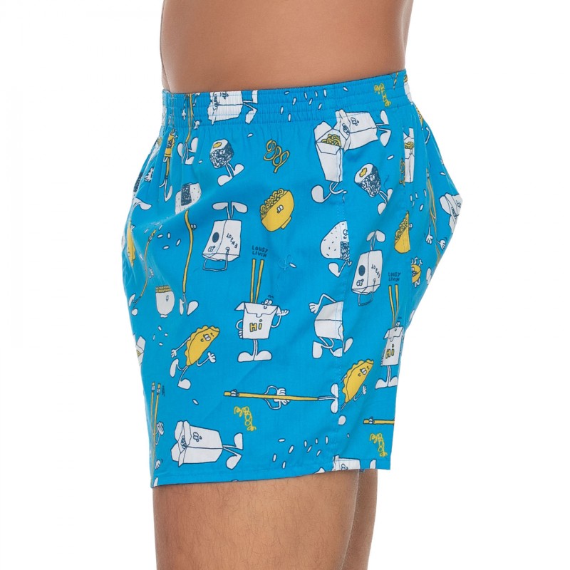 Boxerman_Herrenunterwäsche_Lousy Livin_2 Set_Boxershorts_Blau Lila_Motiv