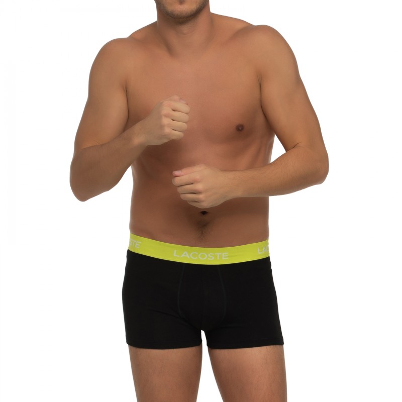 Boxerman_Herrenunterwäsche_Boxershorts_Lacoste_3-er Set_Trunks-Schwarz