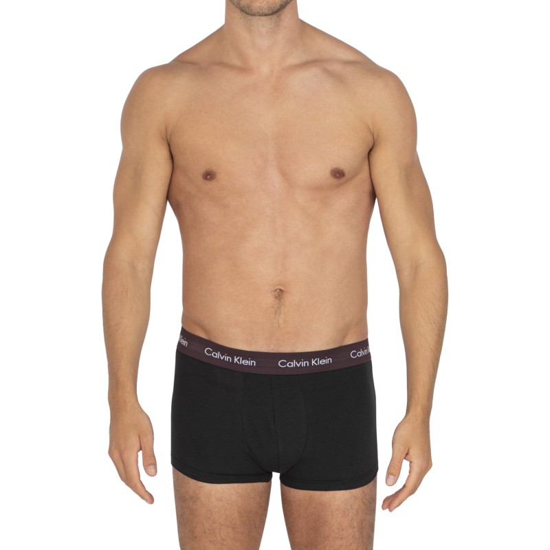 CalvinKlein_3erSet_LowRiseTrunks_Schwarz_mitverschiedenfarbigemWebbund