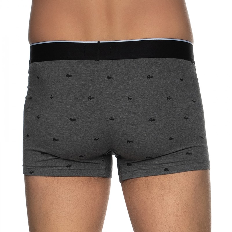 Boxerman_Herrenunterwäsche_Boxershorts_Lacoste_3-er Set_Trunks_Grau & Schwarz