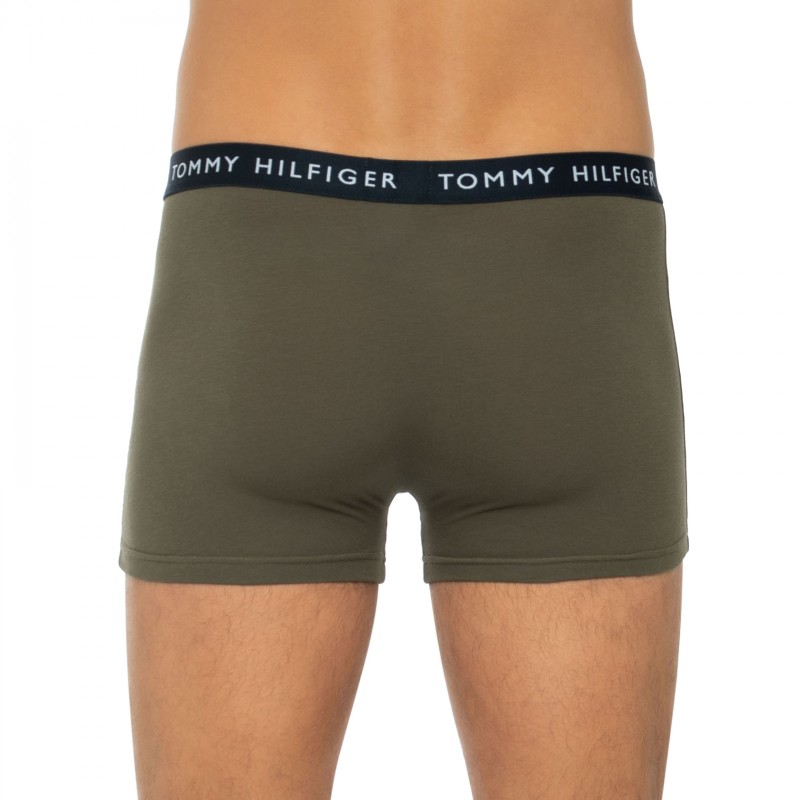 Boxerman_Herrenunterwäsche_Boxershorts_Tommy Hilfiger_3-er Set_Trunks_Dunkelblau Türkis & Olivgrün