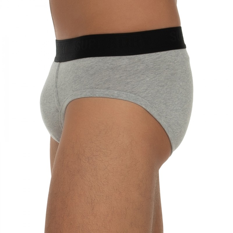 Boxerman_Herrenunterwäsche_Superdry_3-er Set_Slips_Grau