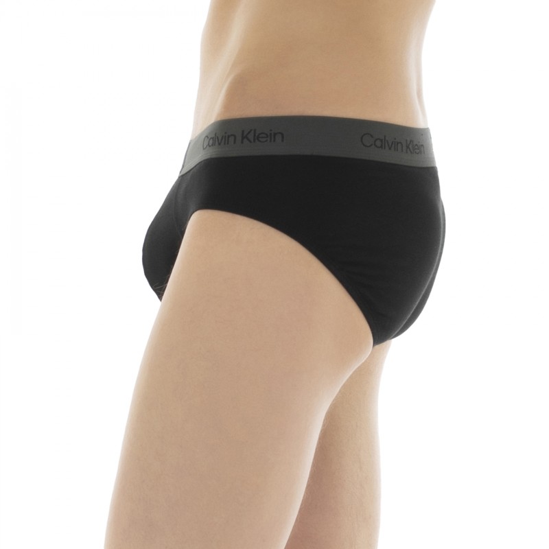 CalvinKlein_7-erSet_Slips_Schwarz_mitverschiedenfarbigemWebbund