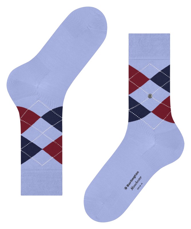 Burlington_Socken_Hellblau_mitArgyle-Muster