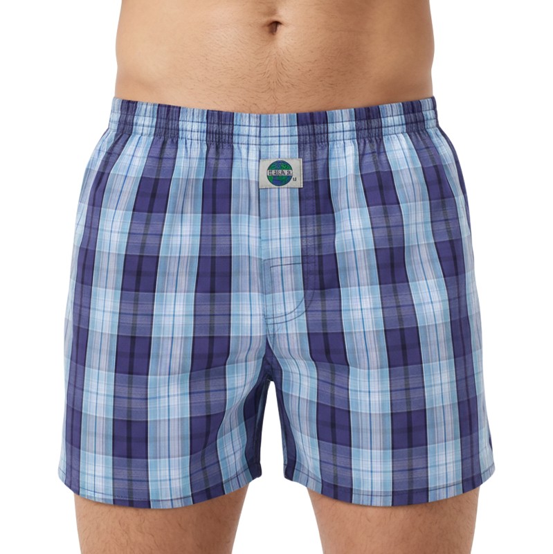 D.E.A.L. International 5-er Set Boxershorts kariert Blautöne