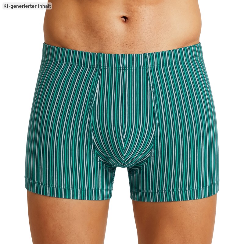Schiesser_3-erSet_Trunks_Blau_GrünWeißGestreift