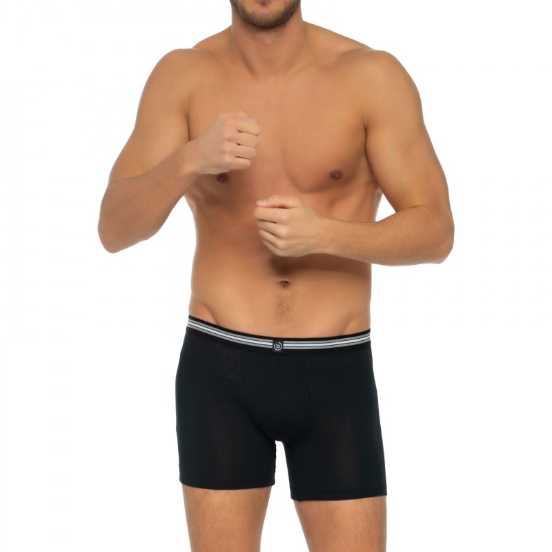 Boxerman_Herrenunterwäsche_Boxershorts_Bugatti_3er Set_Trunks_Schwarz