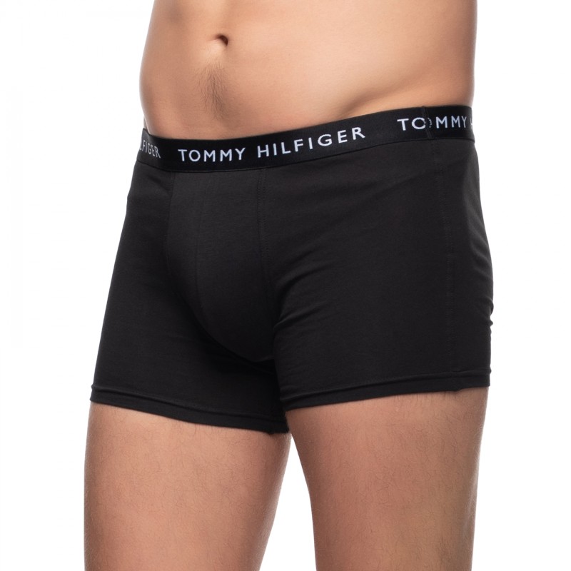 Boxerman_Boxershorts_Herrenunterwäsche_Tommy Hilfiger_3-er Set_Trunks_Grau Schwarz Weiß