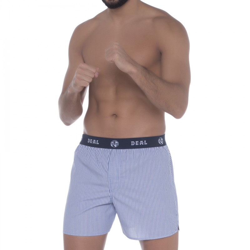 D.E.A.L International_Boxershorts_Blau Weiß_Gestreift