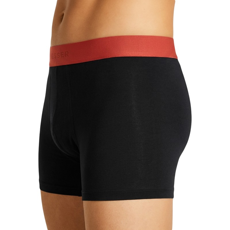 Schiesser_5-er Set_Shorts_Schwarz_mit_mehrfarbigen_Webbund