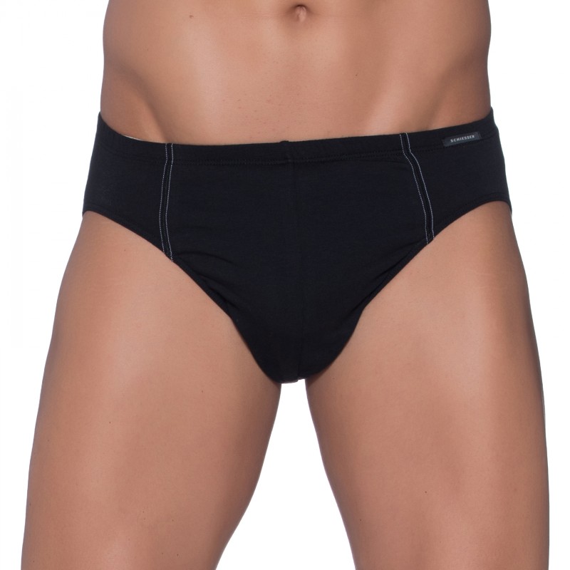 Schiesser_3-er Set_Mini Slip_Schwarz