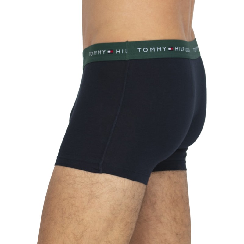 Tommy Hilfiger_3er_Set_Trunks_Blau_verschiedenfarbigen Webbund