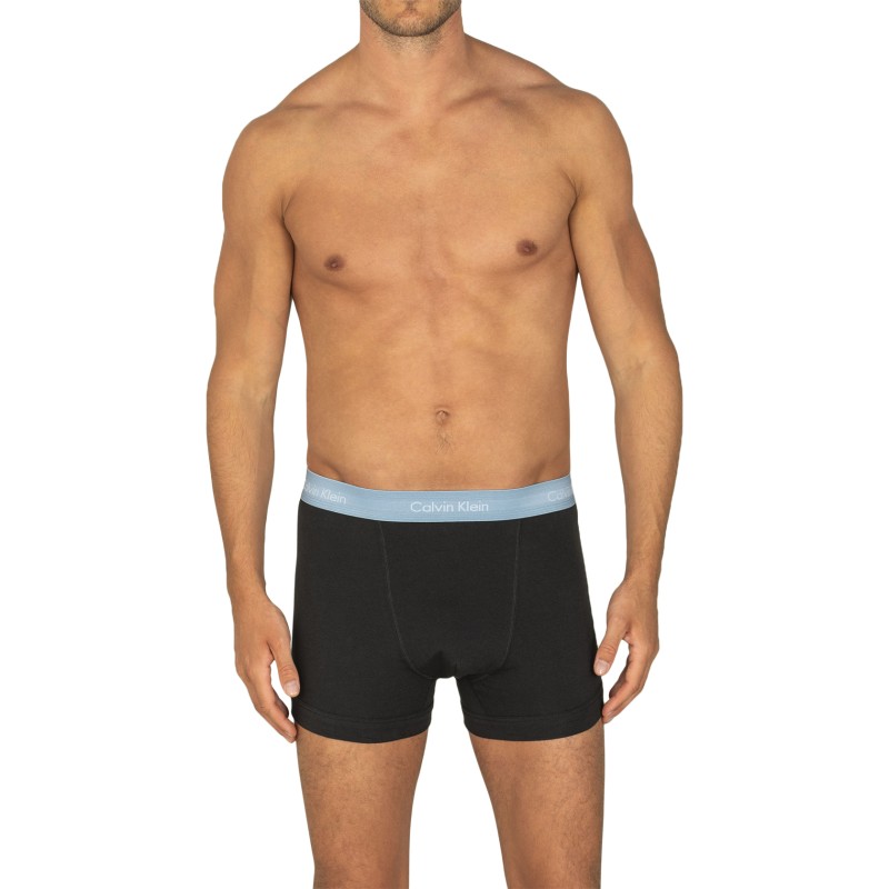 Calvin_Klein_3-er_Set_Trunks_Schwarz_mit_verschiedenfarbigen_Webbund