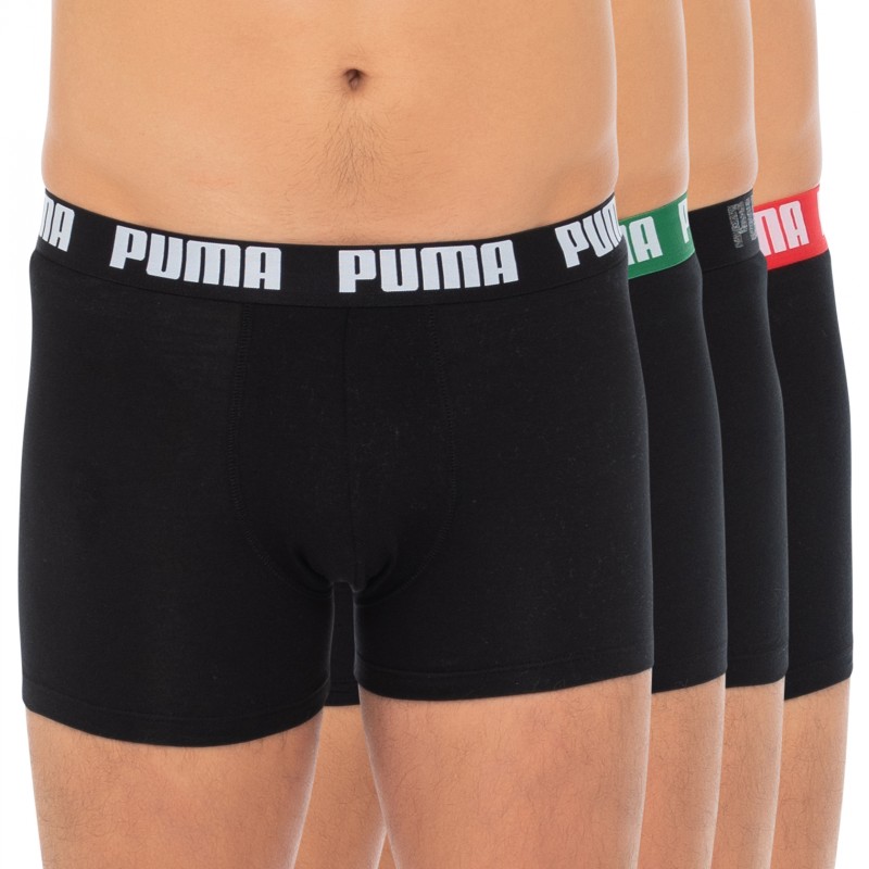 Puma_4-erSet_Boxer_Schwarz_mitverschiedenfarbigemWebbund