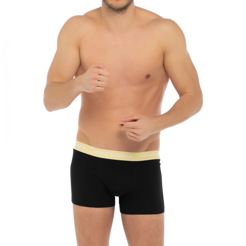 Jack&Jones_7-erSet_Trunks_Schwarz_mitverschiedenfarbigemWebbund