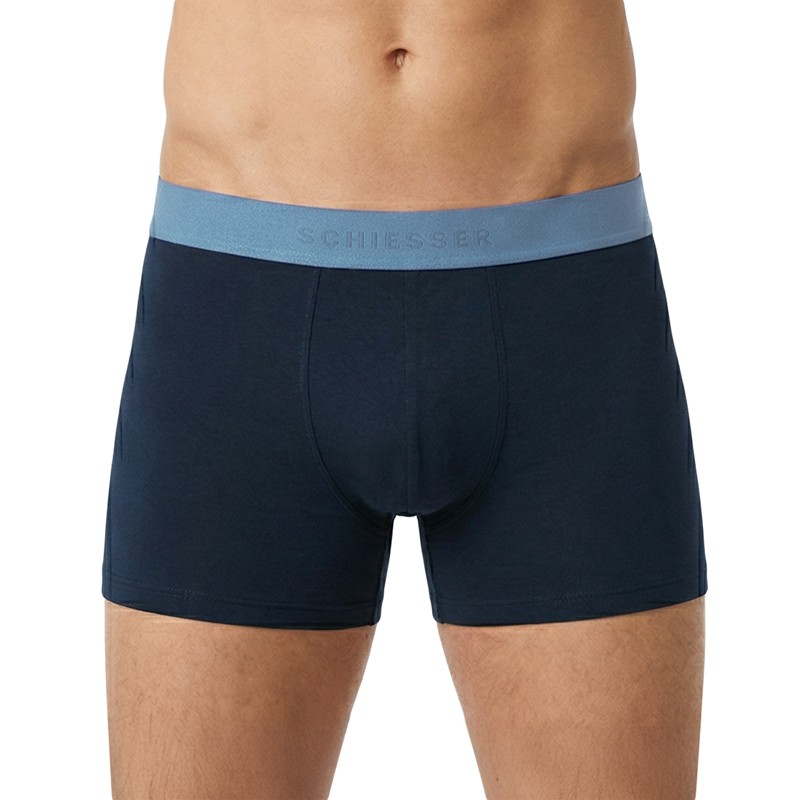 Schiesser_3-er Set_Shorts_Schwarz_mit_mehrfarbigen_Webbund