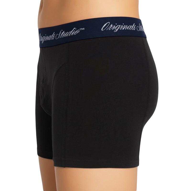 Jack & Jones 3-er Set Trunks Schwarz Dunkelblau Rot