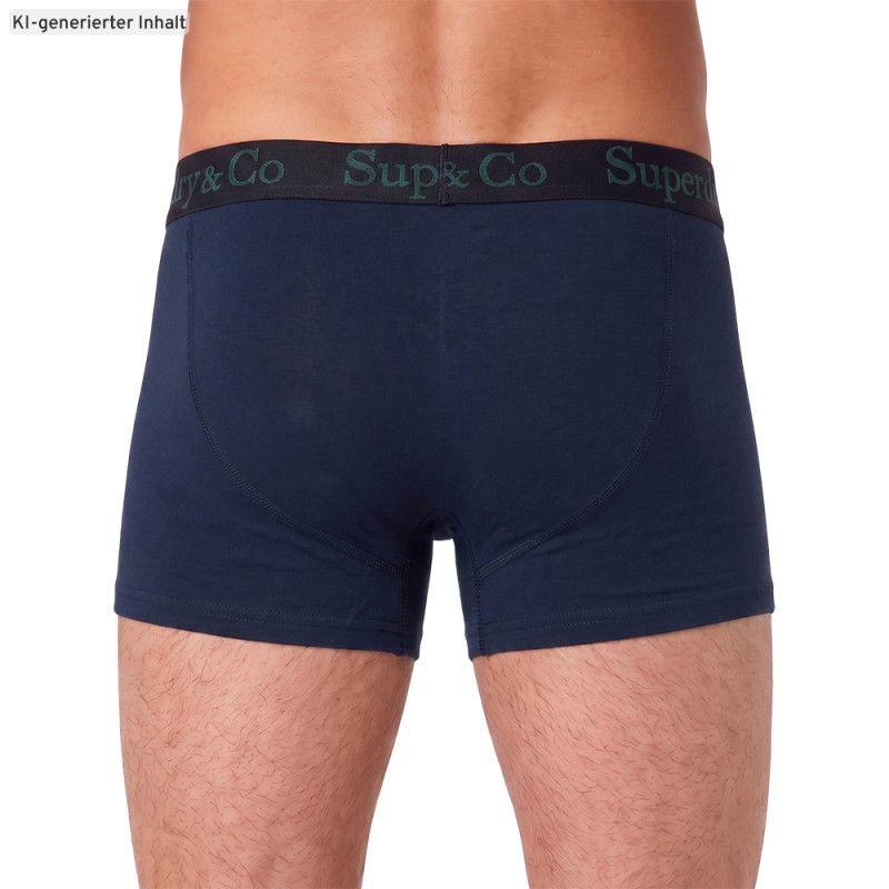 Superdry_3-erSet_Trunks_Dunkelgrün_Dunkelblau_Schwarz
